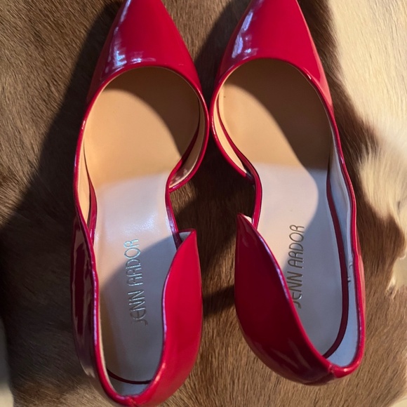 JENN ARDOR Red Stiletto 4" Heel Pumps W/ Classic Closed Toe & Open Side--SZ 8.5 - Picture 6 of 9